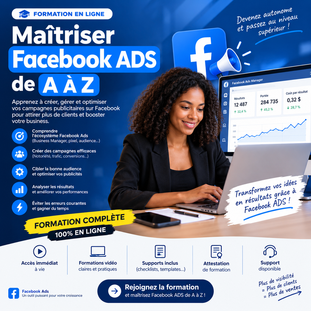 Formation Facebook Ads : lancez votre première pub en 1 journée